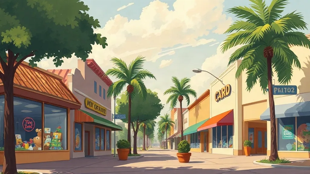 Illustration for the Boca Raton toy shop guide