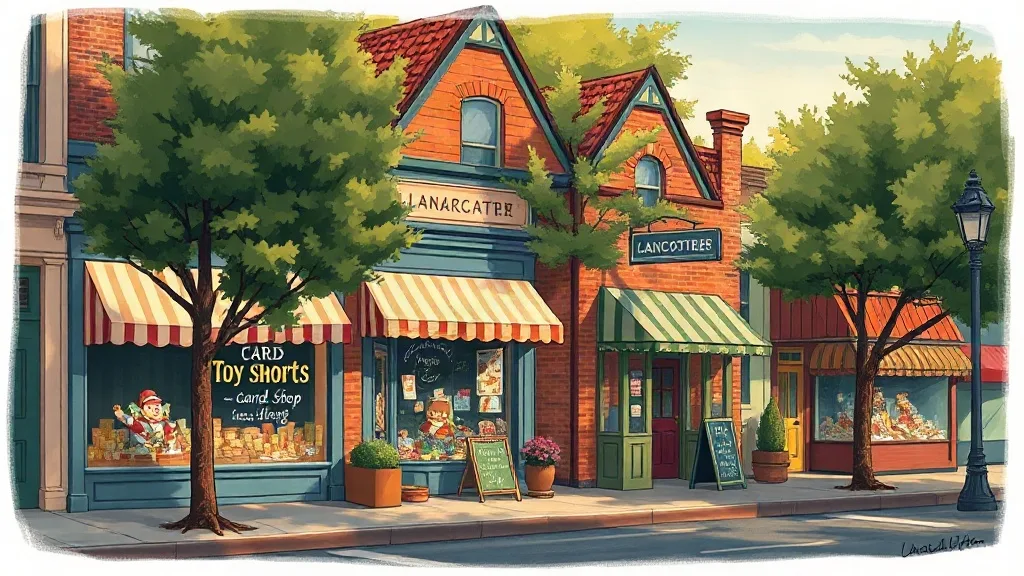 Illustration for the Lancaster toy shop guide