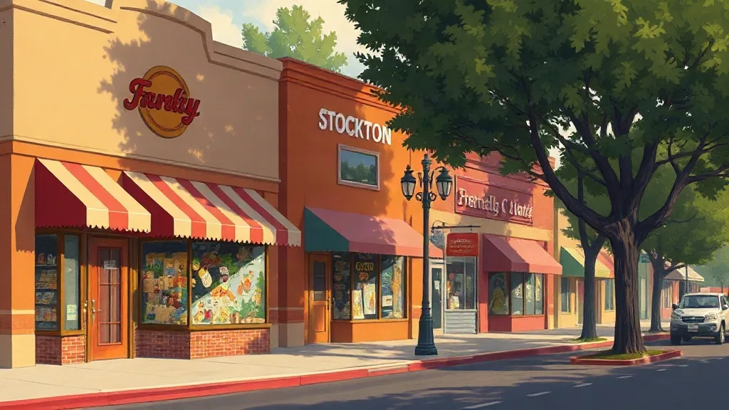 Illustration for the Stockton toy shop guide