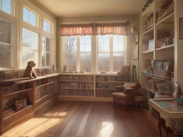 Illustration of Brothers Vintage Toys And Games